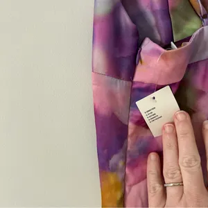 Urban Outfitters Purple Watercolor Sleeveless First Light Midi Slip Dress NWT M thumbnail 8