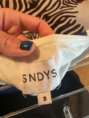 SNDYS blue swirl dress thumbnail 5