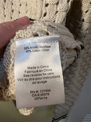 Heartloom Womens Sz Large Posey Cardi Cardigan Sweater Beige Black Marble Button thumbnail 14
