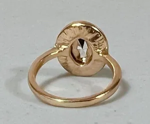 Gold Purple Diamond Gemstone Round Oval-Shaped Band Ring Jewelry Size 5 💜✨ thumbnail 4