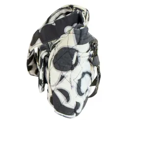 Vera Bradley Night and Day Quilted Crossbody Bag‎ Black White Small Messenger thumbnail 7