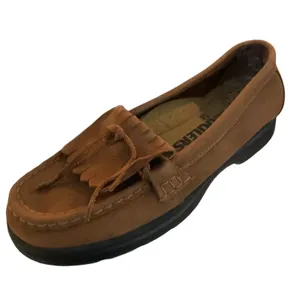 Y2K Cobbie Cuddlers Dark Brown‎ Suede Preppy Comfort Loafers Minimalist 5.5W thumbnail 4