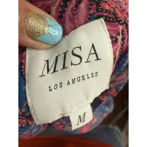 MISA Los Angeles Pippa Floral Tiered Maxi Dress Open Back Night Blooms M‎ $375 thumbnail 10