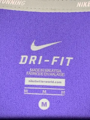 Nike Dri-FIT Womens Half Zip Pullover Purple Running Thumbholes Long Sleeve M thumbnail 8