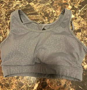 Lululemon Energy sports Bra grey camo patten- size large thumbnail 1