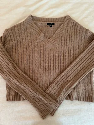 Cable Knit Sweater Tan thumbnail 4