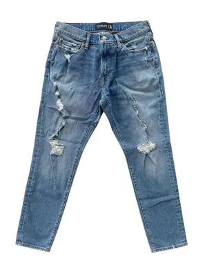 Abercrombie & Fitch RELAXED TAPER STRETCH Distressed Jeans size 30x30 thumbnail 1