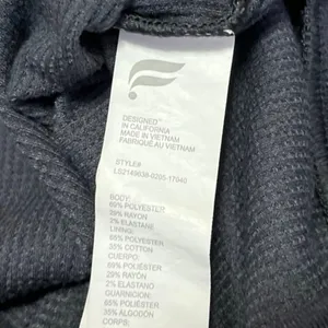 Fabletics Women's Gray Waffle Knit Long Sleeve Hoodie Hooded Sweatshirt Top M thumbnail 4