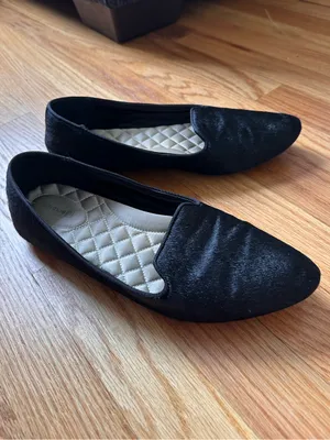 Birdies Women’s Black Haircalf Slip-On Flats Loafers Size 10 thumbnail 2