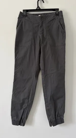 Pact Organic Cotton Side Ankle Zip Casual Utility Joggers Dark Grey Small thumbnail 1
