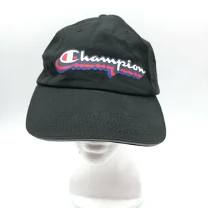 Champion Baseball Cap Adjustable Logo Black One Size Unisex thumbnail 2