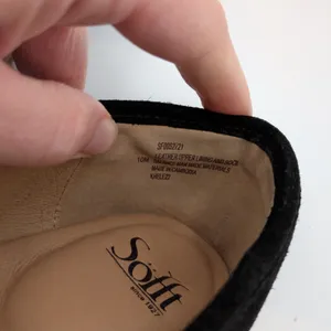 Sofft Napoli Black Suede Leather‎ Slip On Loafers Womens 10M SF0052721 Round Toe thumbnail 8