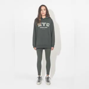 Anine Bing Vincent Hoodie NYC Charcoal Green thumbnail 2