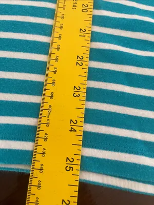Lauren Ralph Lauren Teal blue & White Striped Short Sleeve Tee thumbnail 3