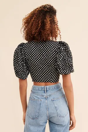 Free People Puff Sleeve Polka Dot Top thumbnail 2