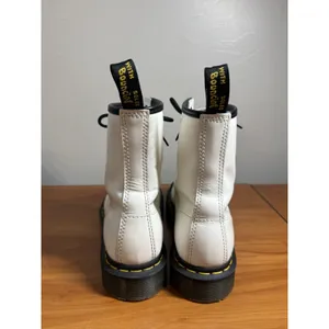 Dr. Martens 1460 Boots Womens Size 8/39 White Leather Ankle Combat Lace Up thumbnail 5