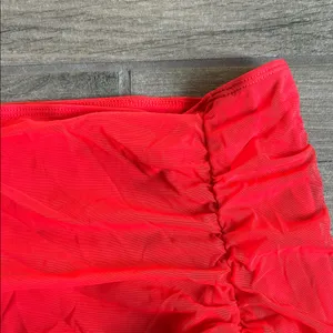 Elegant Red Ruched Women's Top thumbnail 3