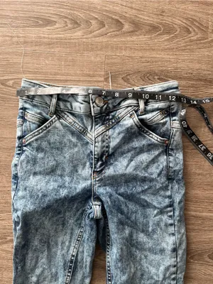 We The Free Riley Seamed Jeans Womens 26 Blue Acid Wash Skinny Stretch High Rise thumbnail 8