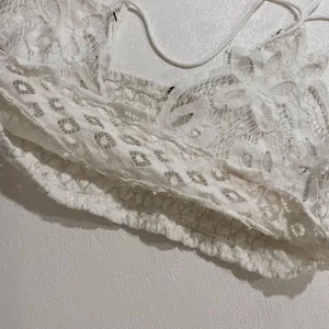 Free People FP One Lace Bralette White Crochet Strappy Boho Top Size L (Flawed) thumbnail 11