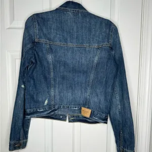 ABERCROMBIE‎ AND FITCH Medium Wash Slightly Distressed Jean Jacket Size Small thumbnail 2