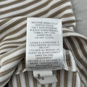 Banana Republic Brown White Striped Midi Dress 10 Sheath Career Workwear Chic thumbnail 7