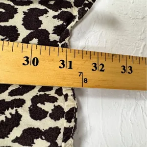 Something Navy Revolve Animal Print Button Down Sun Dress Womens XS Cream Brown thumbnail 11
