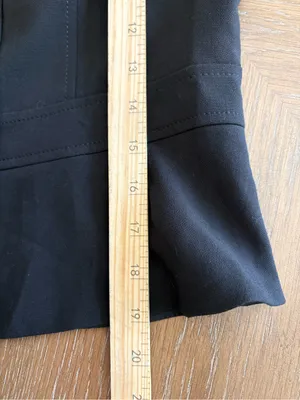 Women’s Black Peplum Military-Style Jacket thumbnail 7