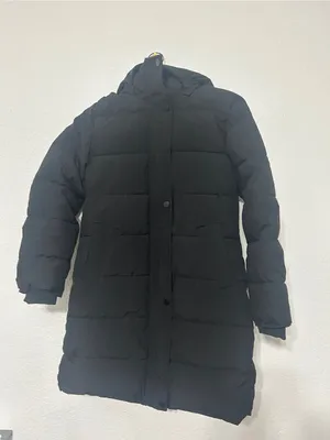 Wanted Black Long Puffer Ski Jacket with Hood thumbnail 1