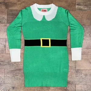 Tipsy Elves Holiday Christmas Buddy The Elf Sweater Dress Ugly Christmas Sweater thumbnail 10
