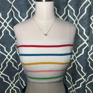 FOREVER 21 Striped Tube Top thumbnail 1
