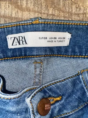 Zara Blue Skinny Stretch Jeans thumbnail 2