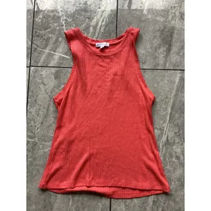 Beyond Yoga Ribbed Tank Top Womens L Coral Pink Orange Sleeveless Athletic Shirt thumbnail 2