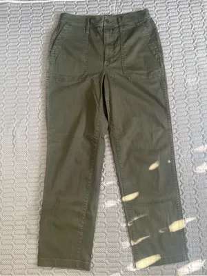 Madewell Olive High-Rise Utility Ankle Pants thumbnail 2