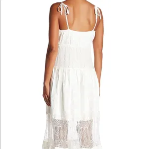 Nordstrom NWT Willow & Clay Lace Floral Maxi Dress Ivory M thumbnail 5