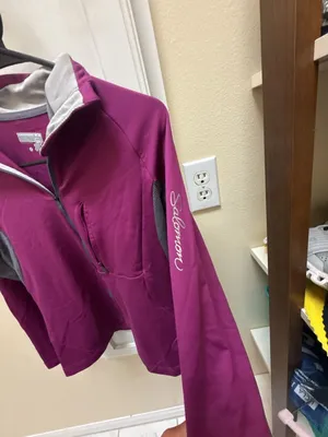 Salomon ActiLite Full Zip Softshell Running Jacket Purple thumbnail 4