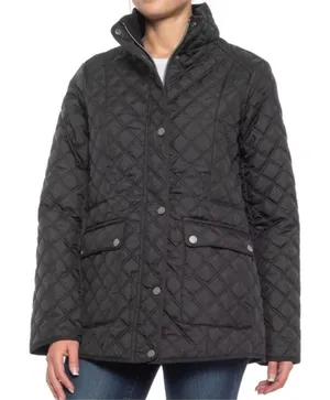 Lucky Brand Black Quilted Jacket Full Button + Snaps Pockets Lined Size XXL thumbnail 1