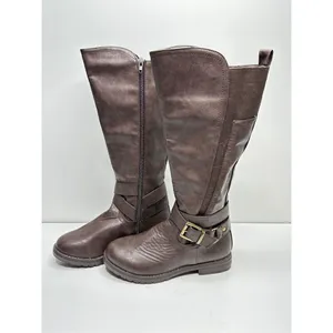G.C Shoes Aston Brown Riding‎ Boots With Buckle Detail Size 6.5 New thumbnail 3