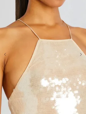 Retrofete NORMA SEQUIN TOP Tan thumbnail 2