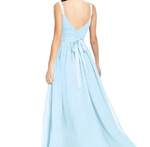Azazie Leanna Bridesmaid Dress Sky Blue thumbnail 2