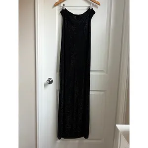 Meshki Strapless Rose Diamante Maxi Dress in Black Gala Nightout‎ Feminine thumbnail 4