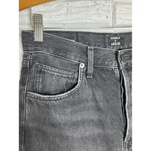 Talula‎ x AGOLDE taper jeans Womens 26 Black Excellent High Rise Button Fly thumbnail 4