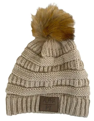 Alpha Omicron Pi Beanie (sorority) Tan thumbnail 1