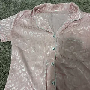 Pink Satin Leopard Pajama Set thumbnail 4