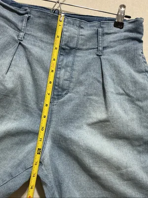 Gloria Vanderbilt Light Blue Denim Pleated Women's Shorts thumbnail 5