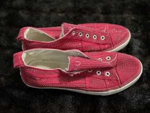 True Religion beaded cherry red slip on sneakers Aubrie shoes 10 bling bling thumbnail 1