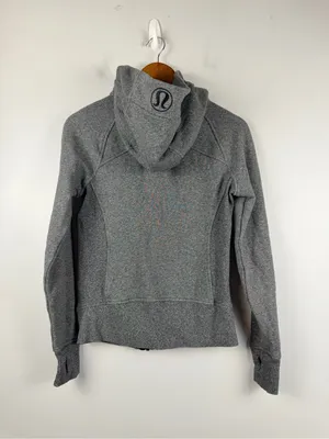 Lululemon full zip scuba jacket size 4 in heather grey thumbnail 5