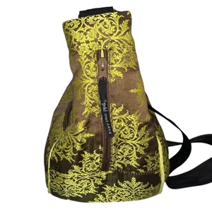 Petunia Pickle Bottom Touring Bag Diaper Bag Brown Yellow Damask Baby‎ Crossbody thumbnail 6