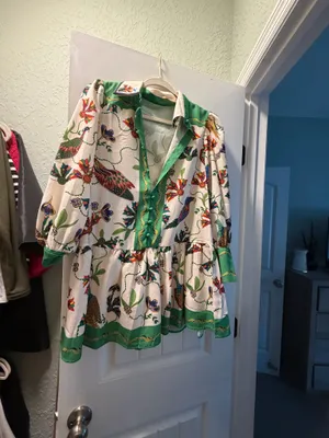 FANCY Peacock long sleeve dress thumbnail 3