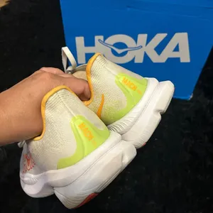 Hoka Mach multicolored athletic training running lace up shoes sneakers sz 7.5 thumbnail 4