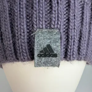 Adidas OSFM Beanie Hat Cable Knit Logo Patch Acrylic Purple‎ Gorpcore Outdoor thumbnail 3